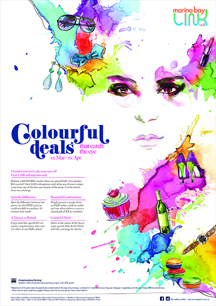 Colour Deals That Catch The Eye - Marina Bay Link Mall
